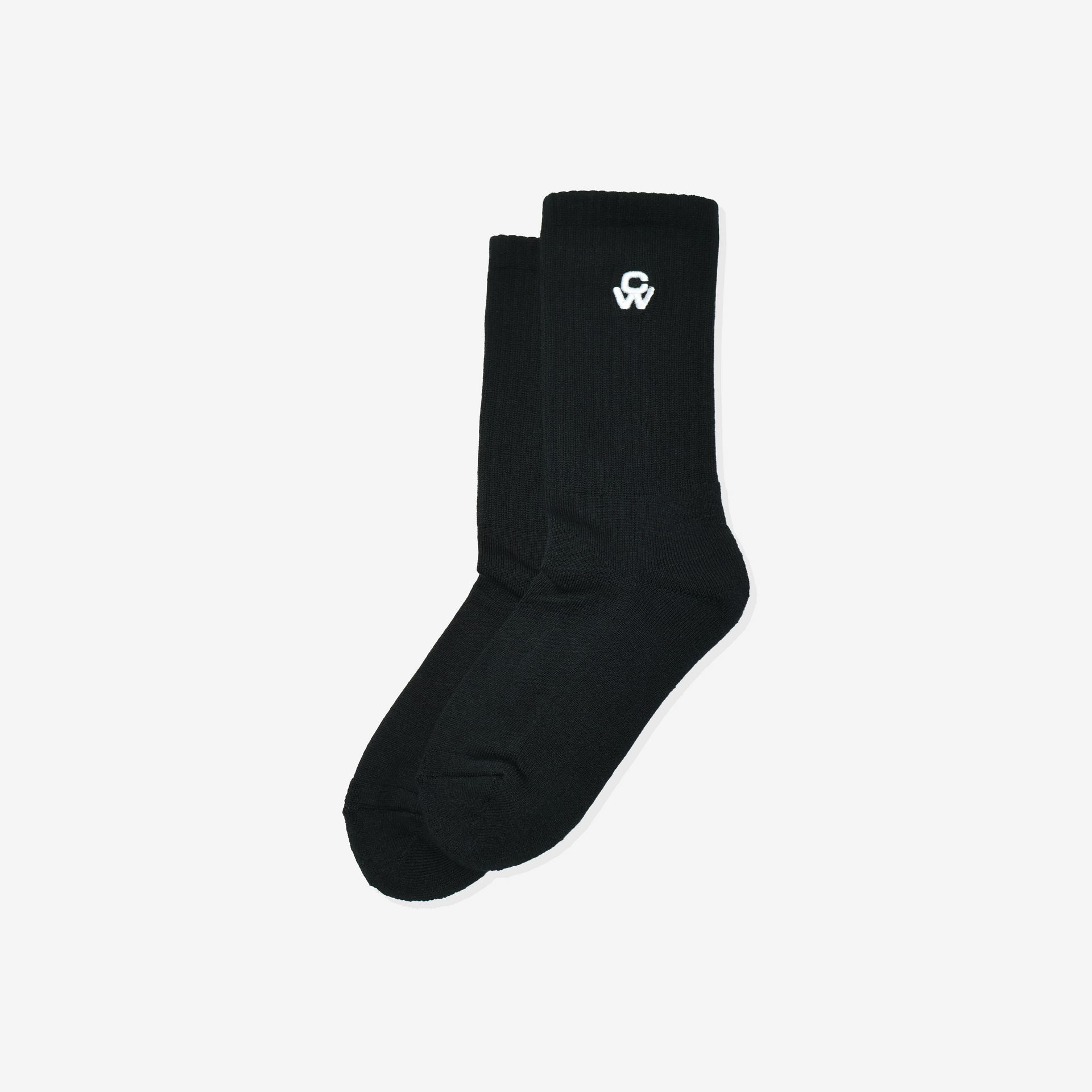 CW LOGO SOCKS BLACK