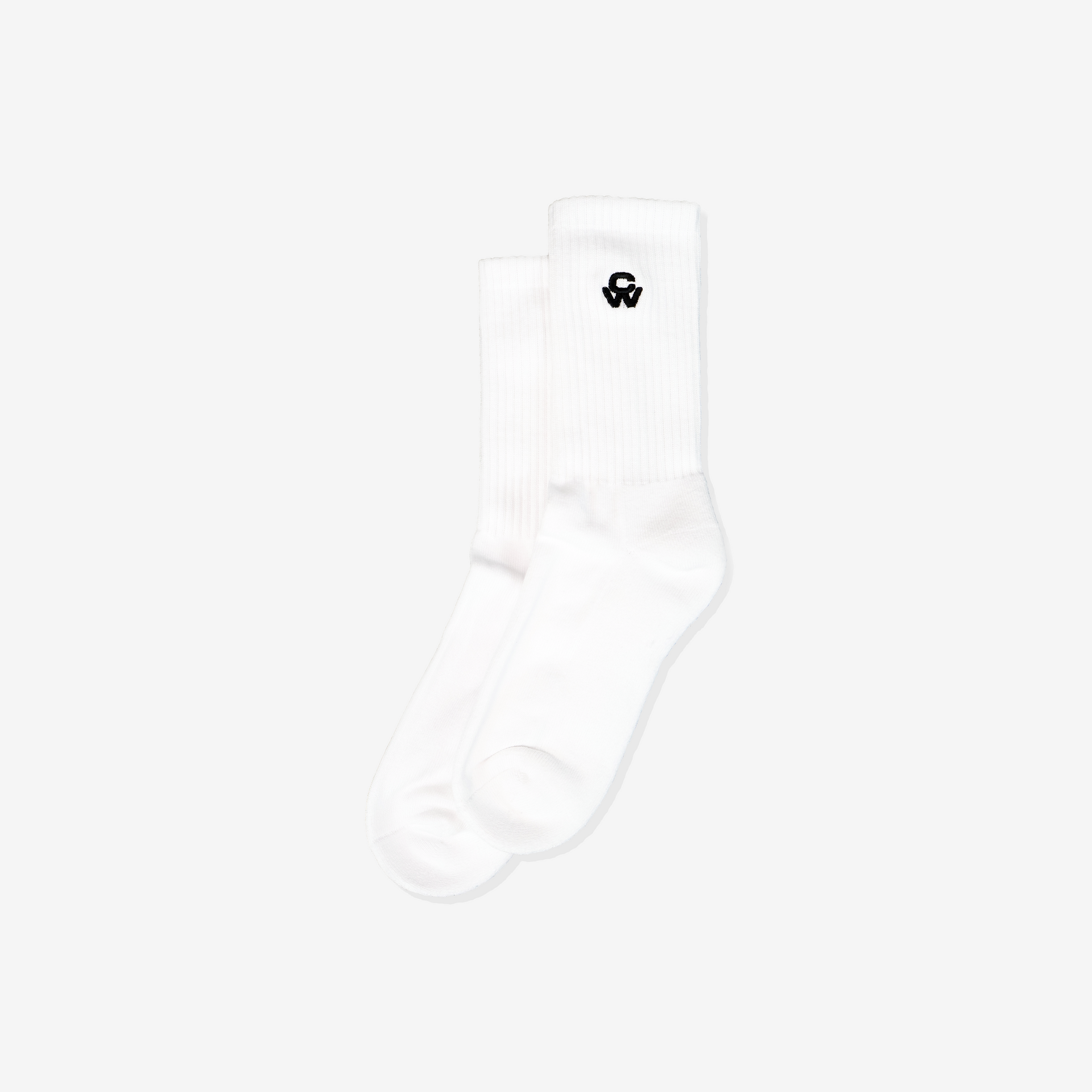 CW LOGO SOCKS WHITE